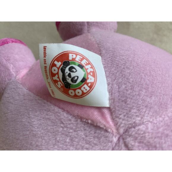 2 Peek-A-Boo Toys Pig Pink Plush Pig Stuffed Animal Baby Lamb - Picture 2 of 4